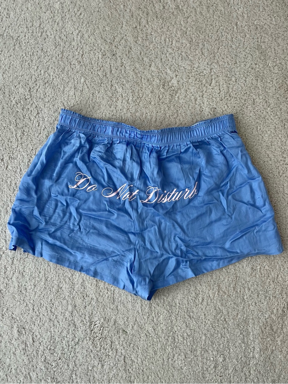 PINK Do Not Disturb Silk Sleep Boxy Pajama Shorts